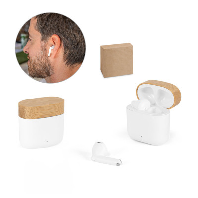 COBAIN. Auriculares sem fios com 5h de autonomia em ABS reciclado (100 rABS) e bambu